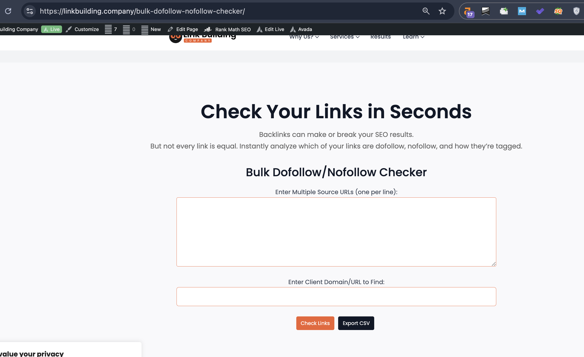 bulk do follow no follow checker
